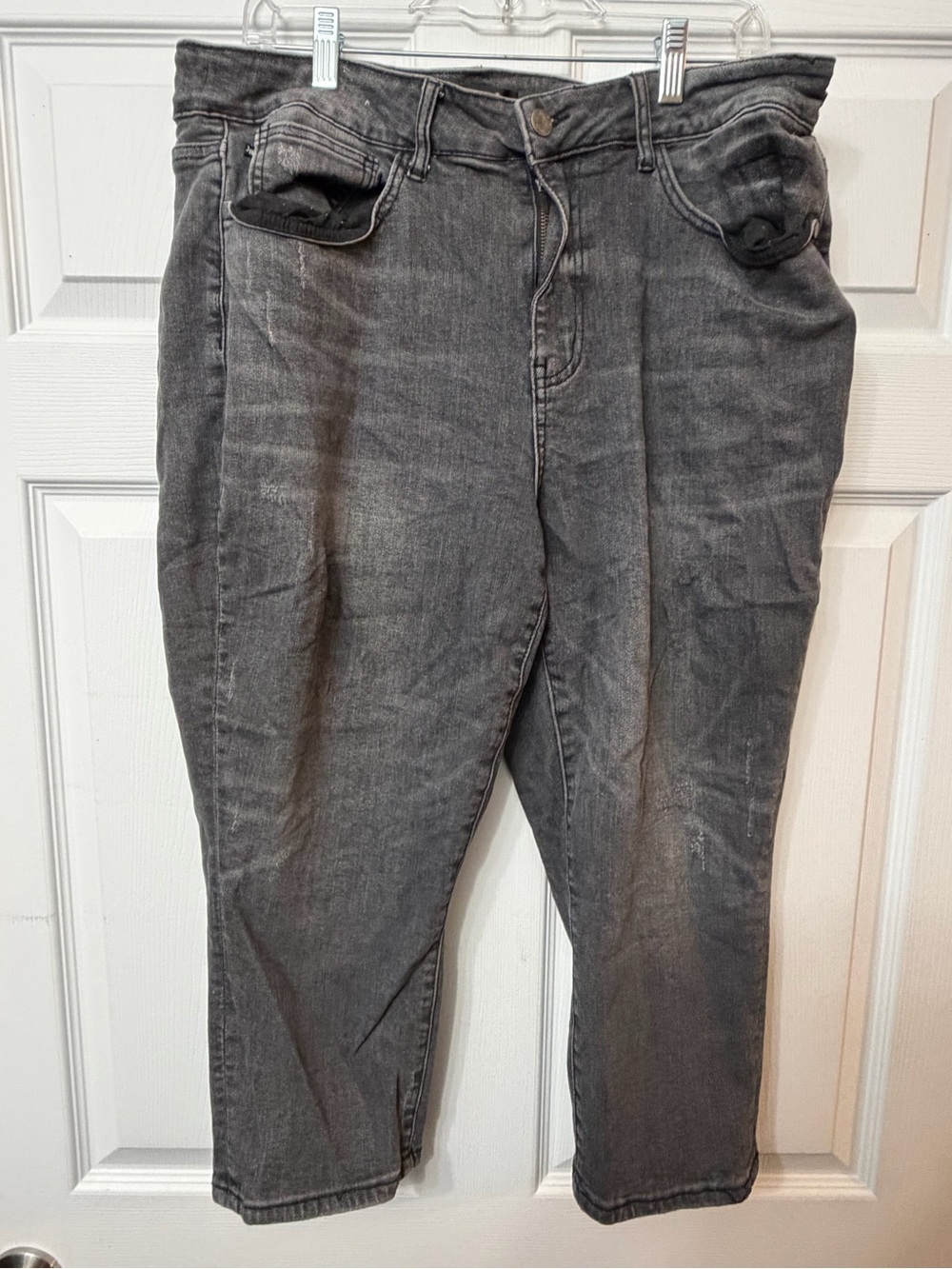 Charcoal Gray Denim Capri Size 18